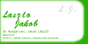 laszlo jakob business card