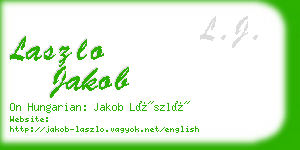 laszlo jakob business card